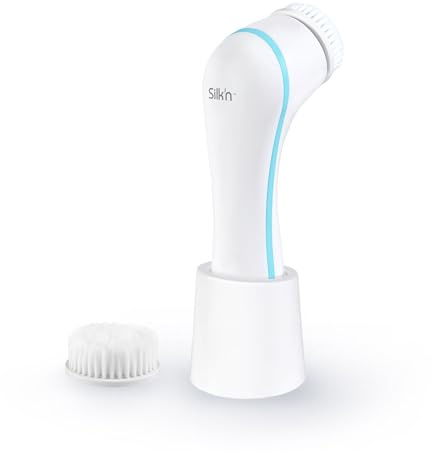 Silk'n - Facial Cleansing Brush - Pure Blue - Facial Brush for Radiant Skin - Patented 360° Vibration Technology - Color White