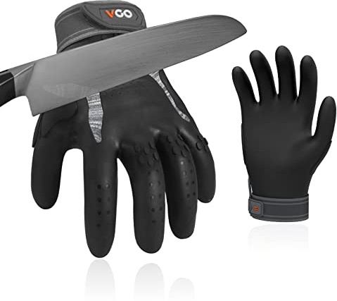 Vgo... Guanti Lavoro Antivibrante Anti-impatti Resistenti al Taglio, Guanti Antitaglio Protettivo per Uomo senza Cucito