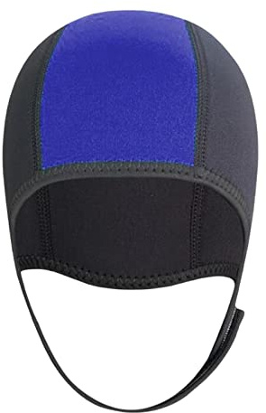 rockible Gorro de Buceo de Neopreno de 3mm, Traje de Neopreno Ajustable Grueso para Invierno, Capucha Térmica, Gorro de Buceo, Gorro de Natación para Piragüism, Azul