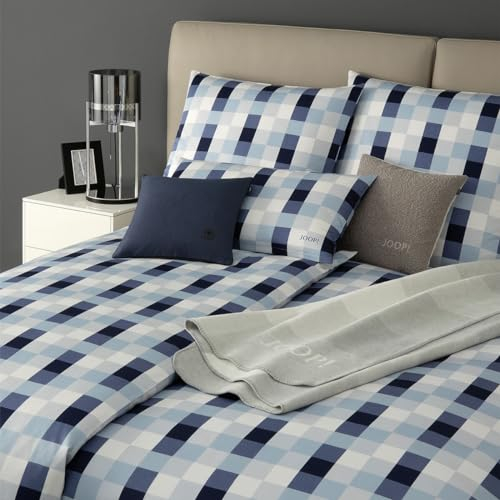 Joop! Mako-Satin Bettwäsche Mesh Sky 1 Bettbezug 135 x 200 cm + 1 Kissenbezug 40 x 80 cm