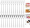 24 Piezas Tenedores y Cucharas 17cm, 12 Tenedores de Postre y 12 Tenedores de Acero Inoxidable, Cucharas de Café y Tenedores con Espejo Pulido, Aptos para Lavavajillas, para Casa, Fiesta, Cafetería