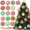 JIMCOM 16Pcs Christmas Tree Decorations,Candy Cane Christmas Pendants,Xmas House Gizmo Hanging Ornaments,Christma Themed Kit,Cute Ornament Pendant Set for Crafts Chritmas