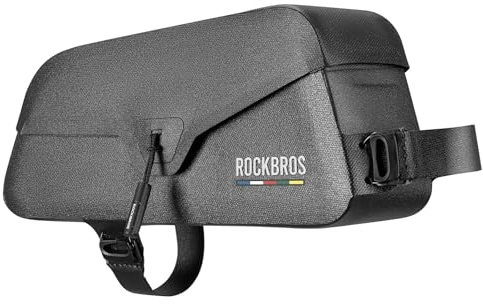 ROCKBROS Road to Sky Fahrrad Oberrohrtasche 100% Wasserdicht Magnetische Rahmentasche Fahrradtasche mit Magnetischem Deckel für Rennrad MTB 0,6L