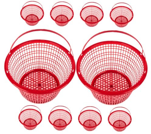 ibasenice Lot de 10 Paniers À Fruits Réutilisables Légers Portables Et Faciles À Nettoyer