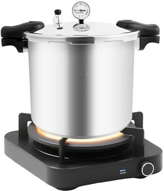Schnellkochtopf 22L, Pressure Cooker Dampfkochtopf Eindicken Multifunktionales Kochen mit Verbrühschutzgriff und Silikonring, Druckkochtopf Dampfdrucktopf für Gasherde Elektroöfen