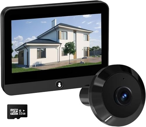 Tuya Smart 1080p 2.4g Wifi Mini Security Camera Microwave Radar Human Detection Digital Door Viewer Digital Door Peepholes, 32g Door Cam