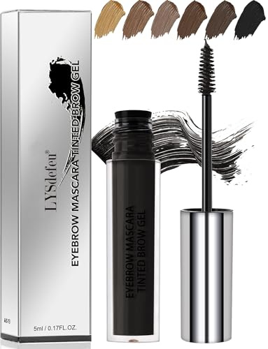 Eyebrow Gel Tint, Ebony Eye Brow Dye Glue Black Mascara for Women Girls | Tinted Eyebrow Gel, Smudge-Proof Eye Brow Tinting, Color Liquid Mascara Brow Filler Stain, Thanksgiving Christmas Eye Makeup