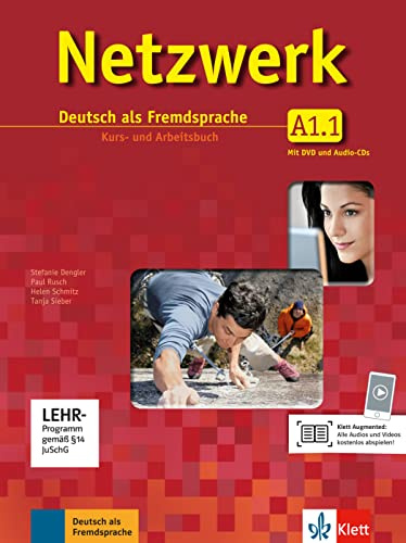 Netzwerk a1, libro del alumno y libro de ejercicios, parte 1 + cd + dvd: Kurs- und Arbeitsbuch A1 - Teil 1 mit 2 Audio-CDs und