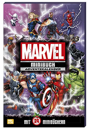 MARVEL: Minibuch-Adventskalender: Mit 24 Mini-Büchern | Adventskalendergeschichten für Marvel-Fans ab 3 Jahren