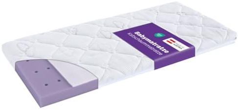 Träumeland Matratze für Beistellbett 43 x 85 x 6 cm, eckig - Oeko-Tex zertifiziert & schadstoffgeprüft | Brise Light, made in Austria