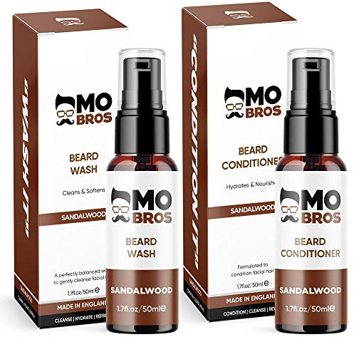 Beard Wash & Conditioner Pack |Wash to Soften & Refresh|Conditioner to Cleanse & Revive|Sandalwood|2 x 50ml