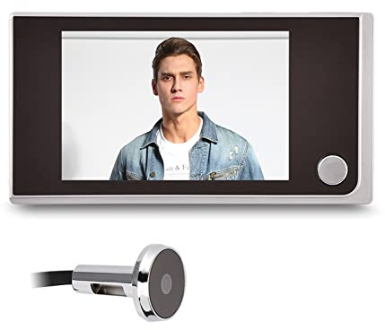 Bewinner 3.5 inches Mini Electronic Peephole Viewer, HD LCD Color Display Screen Outdoor Electronic Peephole Camera Viewer,Photo Visual 120° Peephole Camera,Wireless Camera System for Home Office