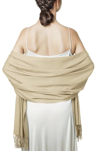 Schal Beige Stola Damen Festlich für Abendkleid Pashmina Schals Tücher Winter