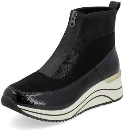 Remonte Mujer Botines D0T71, señora Botines con Plataforma,Plantilla Desmontable,Medias Botas de Plataforma,Botas,Alto,Schwarz,41 EU / 7.5 UK
