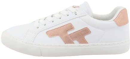 TOM TAILOR Femme 5390590004 Basket, Blanc/Or rosé, 36 EU