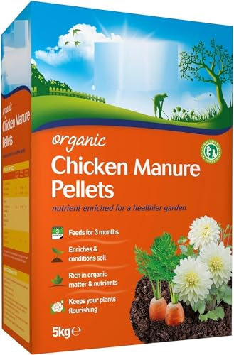 Indigo® Garden Organic Chicken Manure Pellets – 5kg Natural Fertiliser for Healthy Soil & Strong Plant Growth