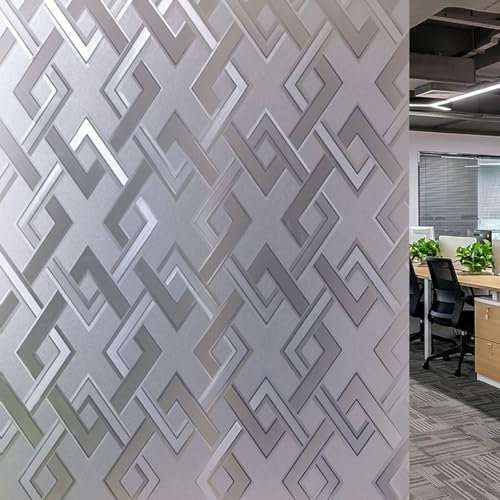 Vinilo Ventana Vinilo Autoadhesivo Cristal 55 x 500 cm Autoadhesiva Lámina para Ventana Privacidad Esmerilado Estático Anti UV, Reutilizar, No Adhesiva, para Dormitorio Oficinas, Diamante
