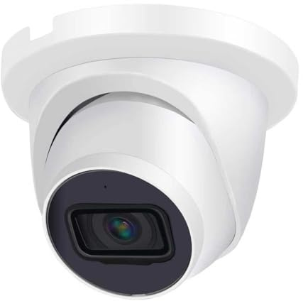 OHBET DahuaSecurity 4K 8MP PoE IP Camera, Outdoor Surveillance Dome Camera with Human Vehicle Detection, Home Turret Camera IR Wired Cam with 98ft Night Vision IK10/IP67 (Dome-new eyeball-8MP)