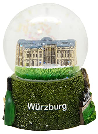 Souvenir Schneekugel Würzburg Residenz | Festung Marienburg Reiseandenken Deutschland | B: 65mm H: 85mm | 30070