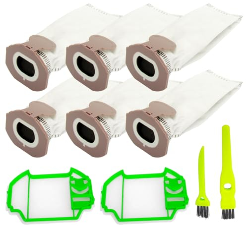lttorjf 6 Pezzi Aspirapolvere Per Vorwerk Folletto VK7 FP7 Aspirapolvere + 2 Filtro Motore + 2 Spazzolini Filtri Ad Alta Efficienza Facili Da Sostituire, Prolungano La Vita Dell'aspirapolvere
