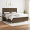 OHOOWOO Boxspringbett mit Matratze Dunkelbraun 180x200 cm Stoff,Sichern Sie Sich einen erholsamen Schlaf mit unserem Boxspringbett: Komfort und Stabilität für Rückenund Bauchschläfer