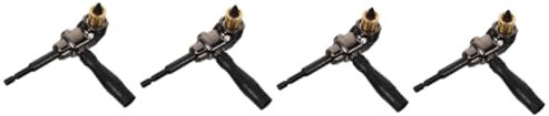 Uonlytech 4pcs Screwdriver Corner Angle Grinder Bits for Impact Driver Angle Impact Driver Bit Ratchet Plug Wire Outlet Adapter Pivoting Bit Holder Chrome Vanadium Alloy Steel