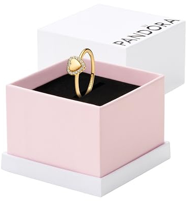 Pandora Gravierbarer Herz Strahlenkranz Ring 163801C01 Damenring