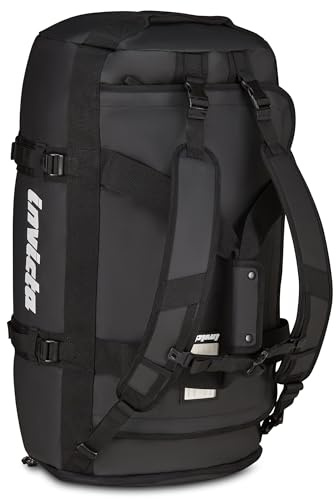 Invicta Zaino da Viaggio 70L – 62x35x35 cm, Nero, Borsone con Spallacci Amovibili, Fondo Rinforzato, Tasche Organizzate, Tasca Frontale e Laterale, Bagaglio Aereo Stiva, Uomo Donna