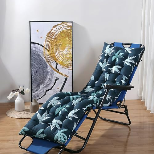 Surwin Cuscino per Sdraio da Esterno Imbottito, Moderne Stampe Morbido Cuscini per Sdraio Cuscino per Lettino Prendisole, Cuscini da Esterno, Materassino per lettino Prendisole (Tropicale,53x180cm)