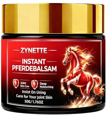 Horse Balm Joint Skin Cream Deep Moisturizing with Turmeric Vitamin C Niacinamide for Knees Elbows Shoulders Red Gold 50g 1 Pack Instant