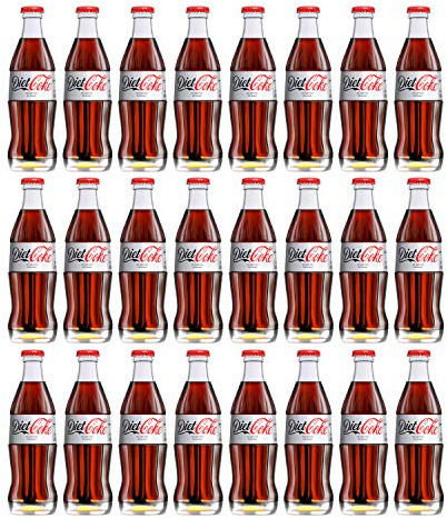 Coca Cola Diet Coke Glass, Pack of 24x330 ml