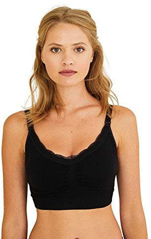 VERTBAUDET Brassière Grossesse et Allaitement détail Dentelle Noir M