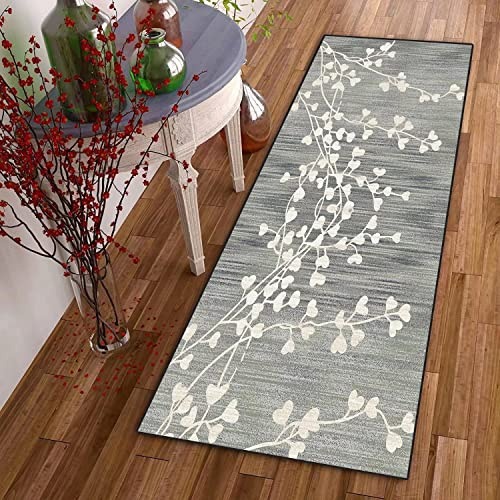 DTUQYX Läufer Lang Flur rutschfest Teppich Küche 40 x 120CM, Polyester Waschbar und Dauerhaft, Schlafzimmer Muster Carpet, für Wohnzimmer Büro Esszimmer, Anpassbar Teppichläufer Meterware