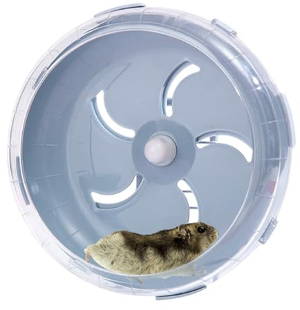 Zankie Rueda para Hámster Rueda De Ejercicio para Hámster Silenciosa De 17,5 Cm con Base Ajustable Rueda para Hámster Transparente Y Silenciosa para Hámster Sirio Enano Jerbos Ratones Erizo