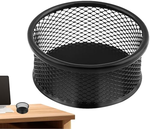 Gwtdtoad Büroklammerhalter Metall Büroklammern Spender Aus Netzstoff, Büroklammer Organizer Aufbewahrungseimer Schreibtisch-Pin-Aufbewahrung Schalen Fürs Studio, Zuhause 9x3,5 Cm