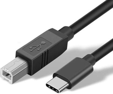 6FT USB B to USB C Printer Cable Type B 2.0 Data Lead for HP Epson Canon Printer Scanner Compatible with MacBook Pro iMac XPS Acer ASUS