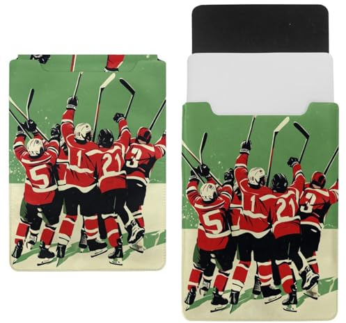 Housse de transport pour ordinateur portable de 14 pouces, étanche et mince pour tablette, ordinateur portable – Équipe de joueurs de hockey sur glace
