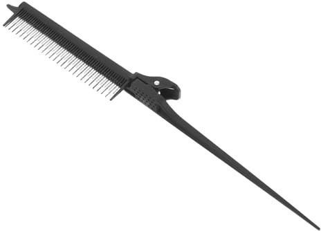 OSALADI Pettine per Mèches a Coda di Topo Nero Pettine per Tintura e Separazione Chioma da Donna Strumento Professionale per Saloni e Uso Domestico Denti Delicati e Resistente