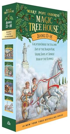 Magic Tree House Books 13-16 Boxed Set: Vacation Under the Volcano/Day of the Dragon King/Viking Ships at Sunrise/Hour of the Olympics (Magic Tree House (R))