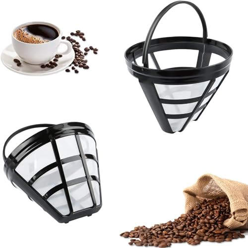 2Pcs Filtro Café, Filtros Reutilizables para Café Permanentes Filtro de café tamaño 4,Permanente De Filtros Para CafÉ Universal Permanente Para Máquinas Café
