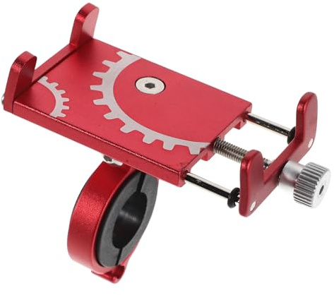 TOPBATHY Support de Téléphone Portable Vélo Rouge Anti-Vibration Réglable, Fixation Sécurisée Guidon VTT, Compatible Smartphone pour Cyclisme Route et Tout-Terrain
