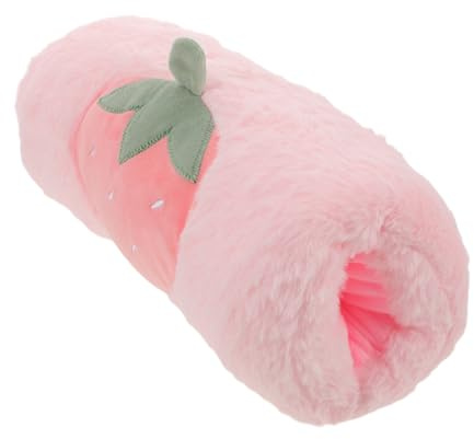 HAPINARY Women Warm Hand Muffs Cute Strawberry Hand Muff Soft Polyester Pink Hand Warmer Muff for Students in Bedroom Use