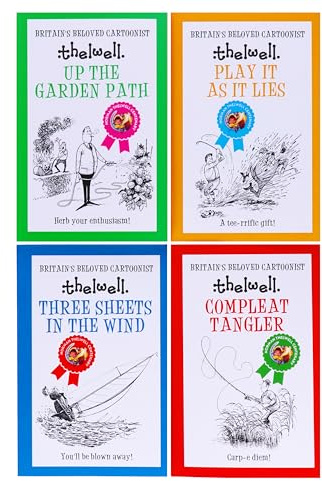Norman Thelwell 4 Cartoon Books Collection Set (Compleat Tangler, Play it as it Lies, Three Sheets in the Wind & Up the Garden Path)