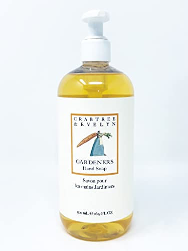 Crabtree & Evelyn Gardeners Hand Soap, Large Pump Dispenser Bottle, 500ml