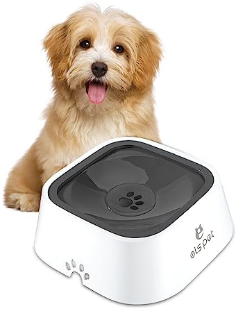 Cuenco de Agua para Mascotas Bebedero Perro Antigoteo 1L Dispensador Sin Derrames Alimentación Lenta Portátil Prueba de Fugas para Gatos Pequeño Mediano Grande Casa Viaje