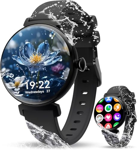 OUKITEL Montre Connectée Femme avec Appel Bluetooth,1.04 inch Smartwatch,Montre Sport Podometre/Moniteur de Sommeil/Cardiofréquencemètre avec 100+Sportifs,Etanche IP68,Montre Femme pour Android iOS