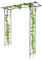 LEADZM Gartenbogen aus Metall 206x41x208cm – Rosenbogen & Rankgitter in Schwarz – Stabiler Rankbogen für Kletterpflanzen