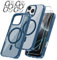 Czyoa Case for iPhone 16 Pro, TPU Protective Case with Magnetic Safe with 2 Pieces Screen Protectors + 2 Camera Protection Screen Protectors for iPhone 16 Pro 6.7 Inch - Sapphire Blue