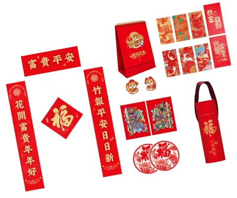 Celebrar 2025 - Juego de parejas del año de la serpiente 2025, calendario de tubo para celebración