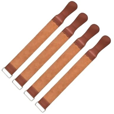 Rakning läder strop bälte läder sliprem barberare rak rakkniv slipare knivar poleringsbälte (läder 4 st)
